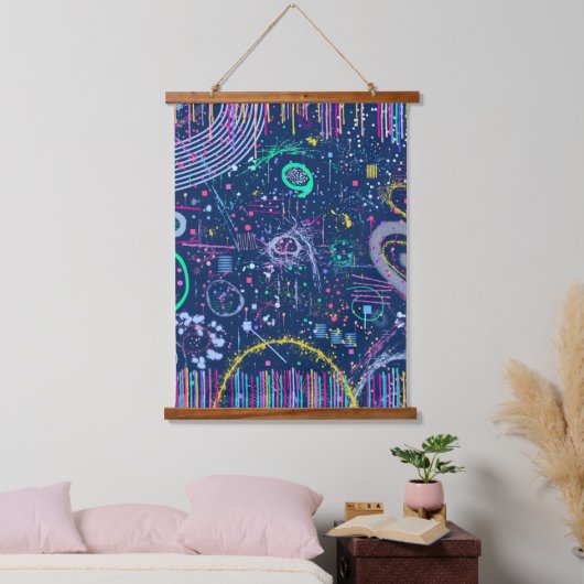 Bold Explorer: Abstract Maximalism Hangend Wandkleed (Slaapkamer)