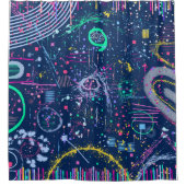 Bold Explorer: Abstract Maximalisme  Douchegordijn (Voorkant)