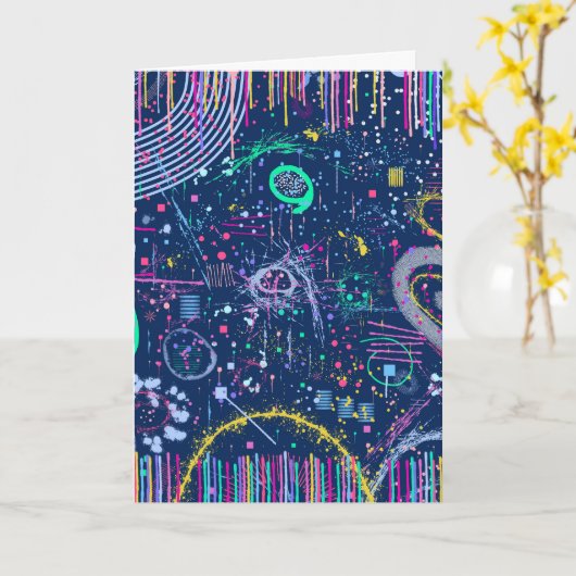 Bold Explorer: Abstract Maximalisme  Kaart (Gele Bloem)