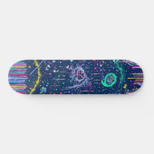 Bold Explorer: Abstract Maximalisme Persoonlijk Skateboard (Horizontaal)