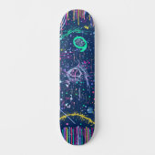 Bold Explorer: Abstract Maximalisme Persoonlijk Skateboard (Voorkant)