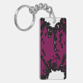 Bold Expression – Wine & Black Abstract Keychain (Voorkant Links)