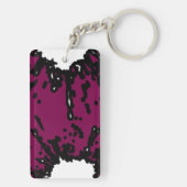 Bold Expression – Wine & Black Abstract Keychain (achterkant)