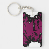 Bold Expression – Wine & Black Abstract Keychain (Voorkant)