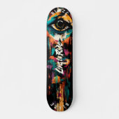 Bold Eye Graffiti Pop Art - Live to Ride Motto Persoonlijk Skateboard (Voorkant)