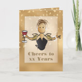 Bold Fabulous voor haar glitter etnische verjaarda Kaart (Voorkant)