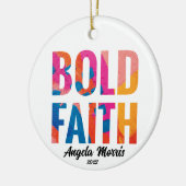 Bold Faith Inspirerend kerstversiering Keramisch Ornament (Links)