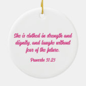 Bold Faith Inspirerend kerstversiering Keramisch Ornament (Achterkant)