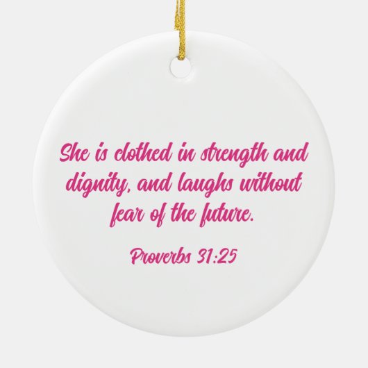 Bold Faith Inspirerend kerstversiering Keramisch Ornament (Achterkant)