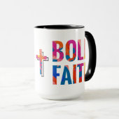 Bold Faith Multicolor Inspirerend Mok (Voorkant rechts)