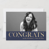 Bold feliciteert twee afstudeerfeest foto's kaart (Voorkant)