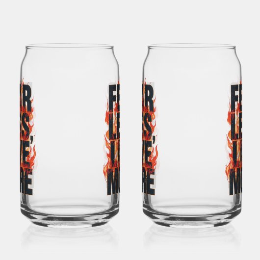 Bold Fiery Motivational Typography Blikvorm Glas (Rechts)
