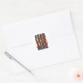 Bold Fiery Motivational Typography Ronde Sticker (Envelop)