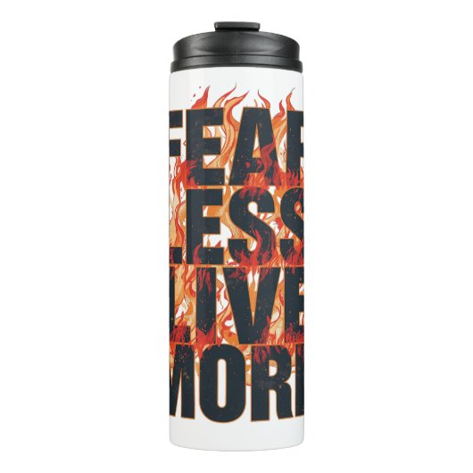 Bold Fiery Motivational Typography Thermosbeker (Voorkant)