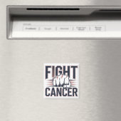 Bold Fist Graphic voor Cancer Warriors Magneet (Insitu (Vaatwasser))