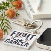 Bold Fist Graphic voor Cancer Warriors Sleutelhanger (Voorkant Rechts)