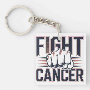 Bold Fist Graphic voor Cancer Warriors Sleutelhanger