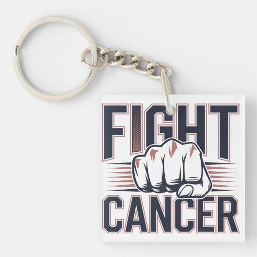 Bold Fist Graphic voor Cancer Warriors Sleutelhanger (voorkant)