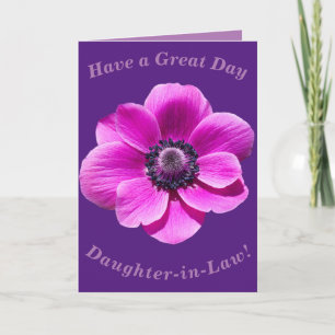 Bold Floral Birthday Card for Daughter-in-Law Kaart