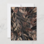 Bold Floral Botanical Wedding Save the Date Kaart (Achterkant)