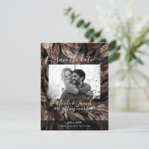 Bold Floral Botanical Wedding Save the Date Kaart