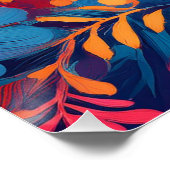 Bold Floral Explosion - Kleurrijke Natuur Kunst Perfect Poster (Hoek)