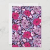 Bold Floral Pattern – Pink Purple Flower Wallpaper Save The Date (Achterkant)