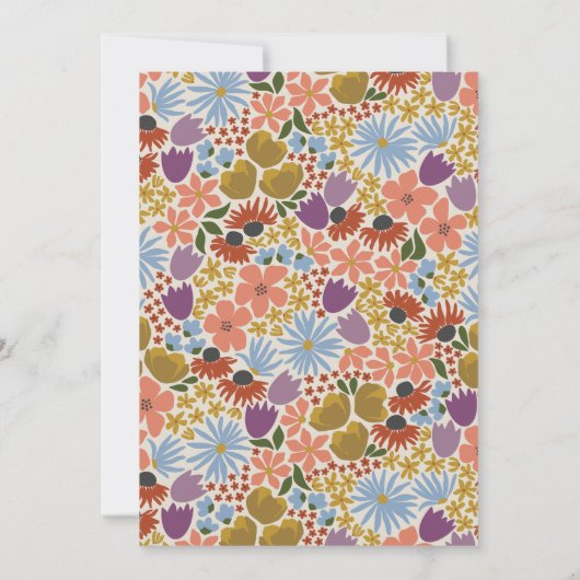 Bold Floral Toast de bruid Cocktail Hour Shower Kaart (Achterkant)