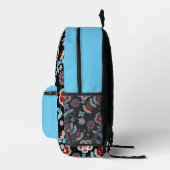 Bold Folk Floral Pattern Bedrukte Rugzak (Rechts)