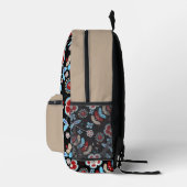 Bold Folk Floral Pattern Bedrukte Rugzak (Rechts)