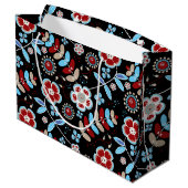 Bold Folk Floral Pattern Groot Cadeauzakje (Achterkant Gekanteld)