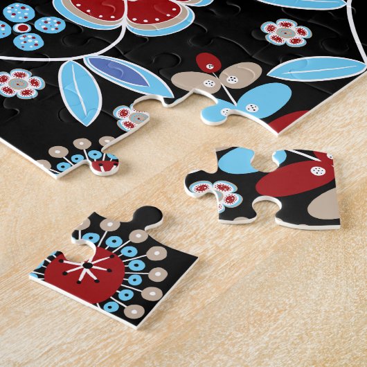 Bold Folk Floral Pattern Legpuzzel (Zijkant)