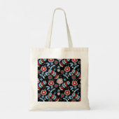 Bold Folk Floral Pattern Tote Bag (Achterkant)
