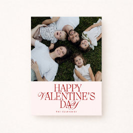 Bold Font family Photo Valentine’s Day Card Kaart