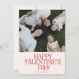 Bold Font family Photo Valentine’s Day Card Kaart