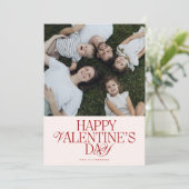 Bold Font family Photo Valentine’s Day Card Kaart (Staand voorkant)