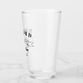 Bold Font Groomsman Weddenschap Glas (Links)