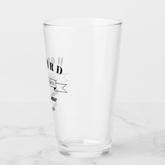 Bold Font Groomsman Weddenschap Glas (Links)