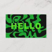 Bold Font Groovy Black Limoen Emerald Green Visitekaartje (Voorkant)