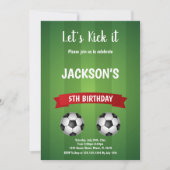 Bold Football Party Theme voor kinderen Kaart (Voorkant)