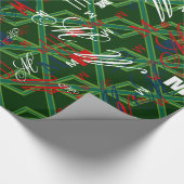 Bold Forest Green Union Jack Cadeaupapier (Hoek)