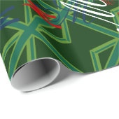Bold Forest Green Union Jack Cadeaupapier (Rol Hoek)