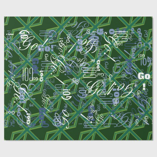 Bold Forest Green Union Jack Cadeaupapier (Vlak)