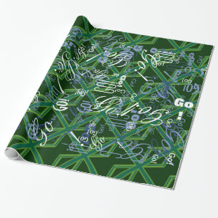 Bold Forest Green Union Jack Cadeaupapier