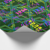 Bold Forest Green Union Jack Cadeaupapier (Hoek)