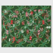 Bold Forest Green Union Jack Cadeaupapier (Vlak)