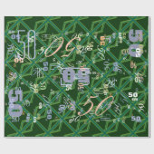 Bold Forest Green Union Jack Cadeaupapier (Vlak)