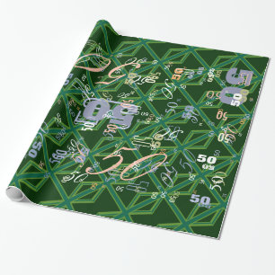 Bold Forest Green Union Jack Cadeaupapier