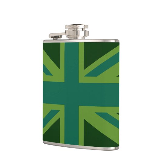 Bold Forest Green Union Jack Heupfles (Links)