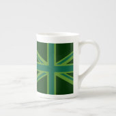 Bold Forest Green Union Jack Porselein Kop (Rechts)